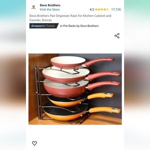 DecoBrothers Pan Organizer rack in Bronze